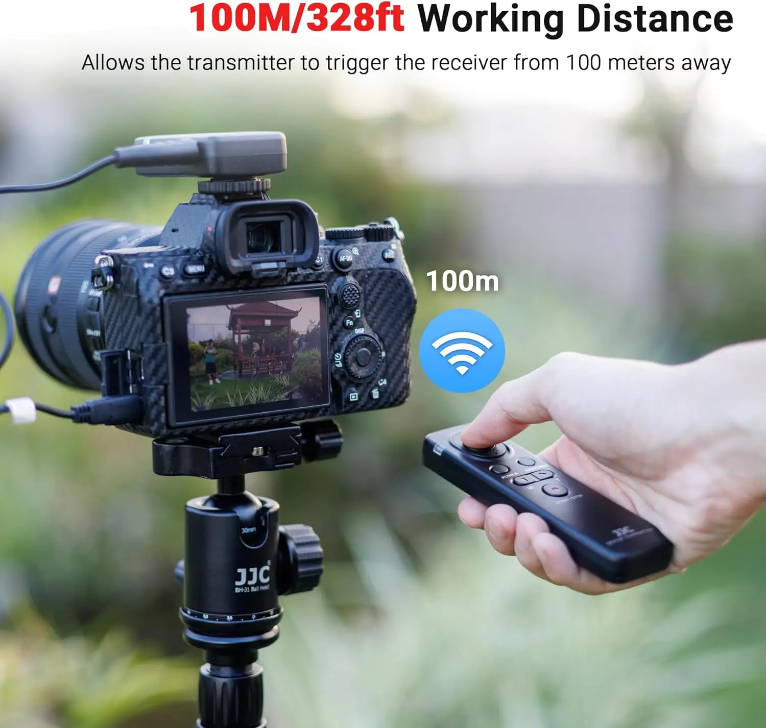 JJC-Control remoto inalámbrico para videocámara Sony HDR-CX405, reemplazo de FDR-AX33, CX440, CX455, CX675, CX900, RM-VPR1, AX43, AX53, AX100, AX700 - imagen 5