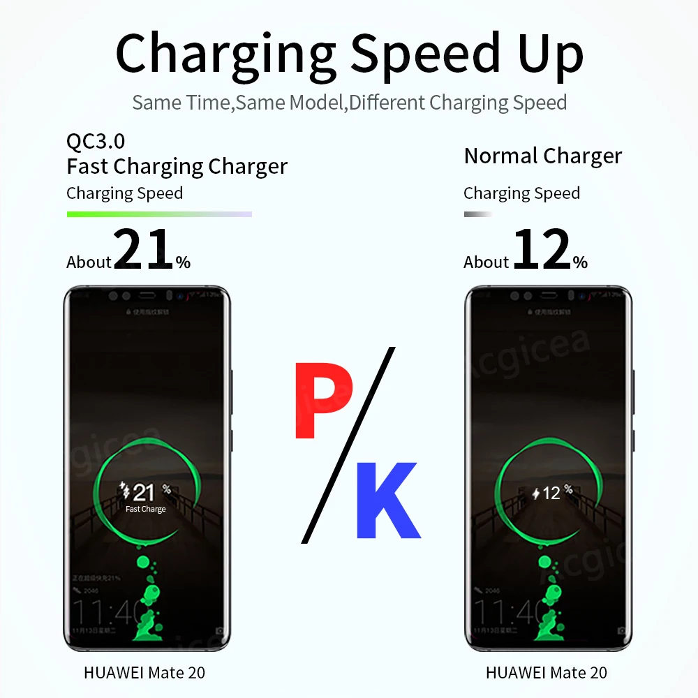 Cargador USB de 18W, cargador de pared de carga rápida para iPhone, Samsung, Xiaomi, Huawei, adaptador de corriente para teléfono móvil de carga rápida USB portátil - imagen 4