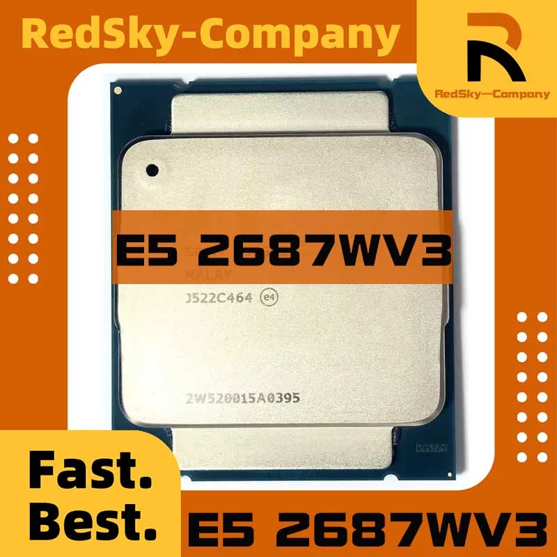 Usado E5-2687WV3 E5 2687W V3 E5-2687WV3 E5 2687W V3 CPU 22nm 10 núcleos 20 hilos 3,1 GHz 25MB 160W LGA2011-3 prueba perfecta