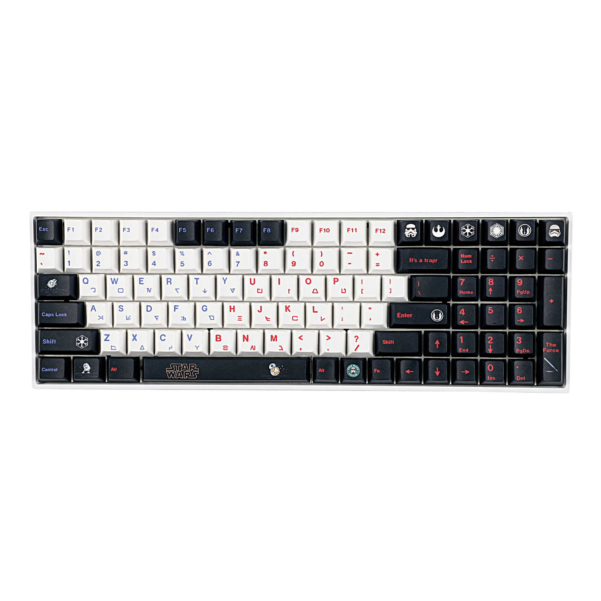 Planet Wars-teclas de 136 teclas con perfil de cereza, subteclas de tinte de cinco lados, teclas PBT para teclado TKL 61 64 68 75 87 96 104 108 Keychron MX