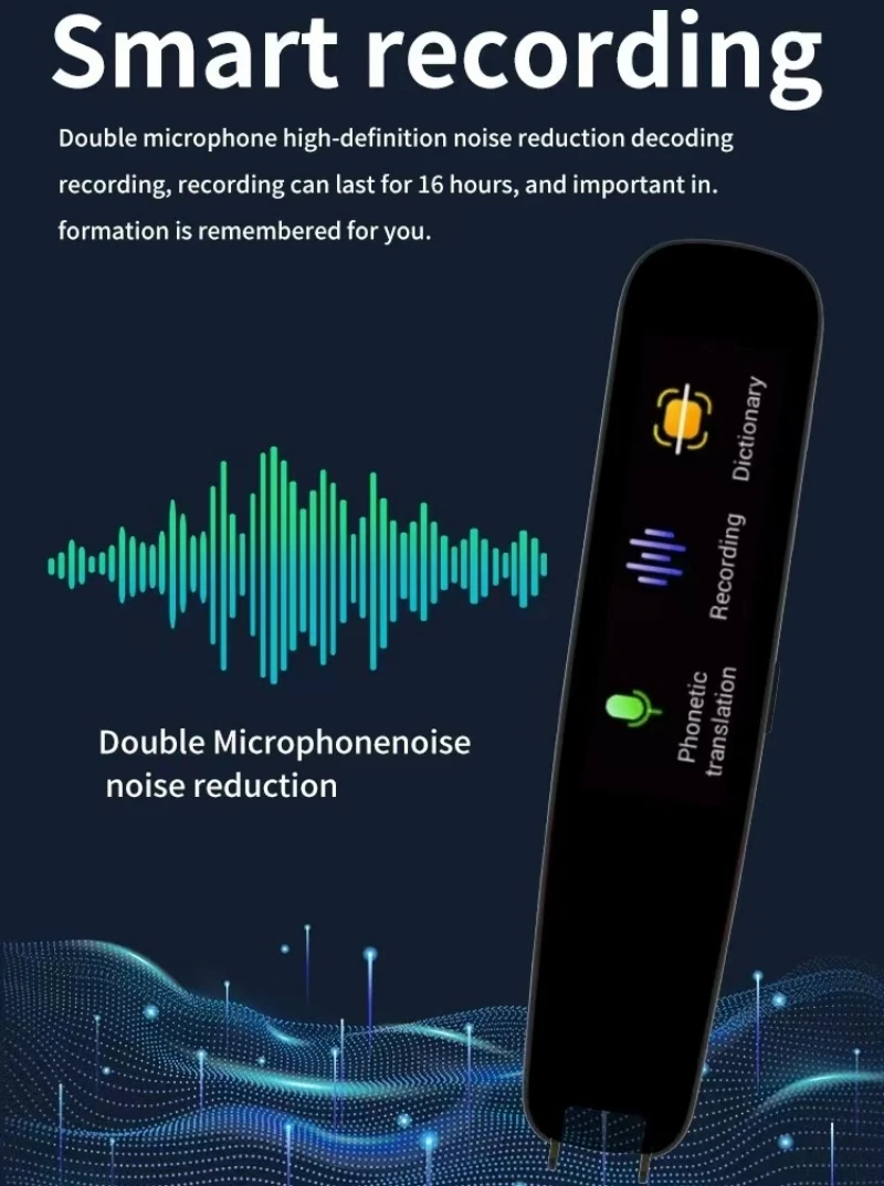 Traductor portátil con escáner de español, traductor de texto con voz, ruso, árabe, portugués, coreano, francés, ucraniano, hebreo, para traducción sin conexión, con pantalla HD de 1,97 pulgadas, diccionario electrónic - imagen 3