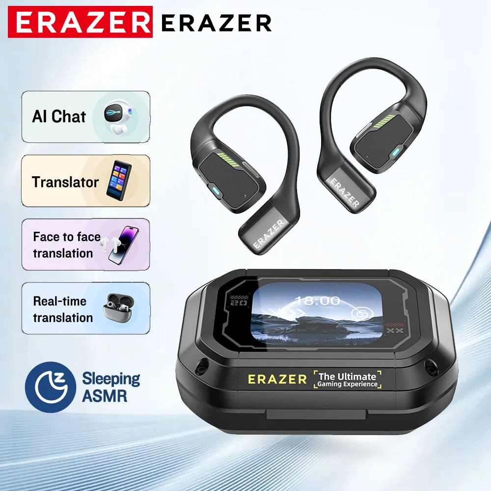 [Auriculares AI Traductor] Erazer XP6 auriculares inalámbricos auriculares para juegos ecualizador aplicación auriculares Bluetooth sonido potente impermeable - imagen 2