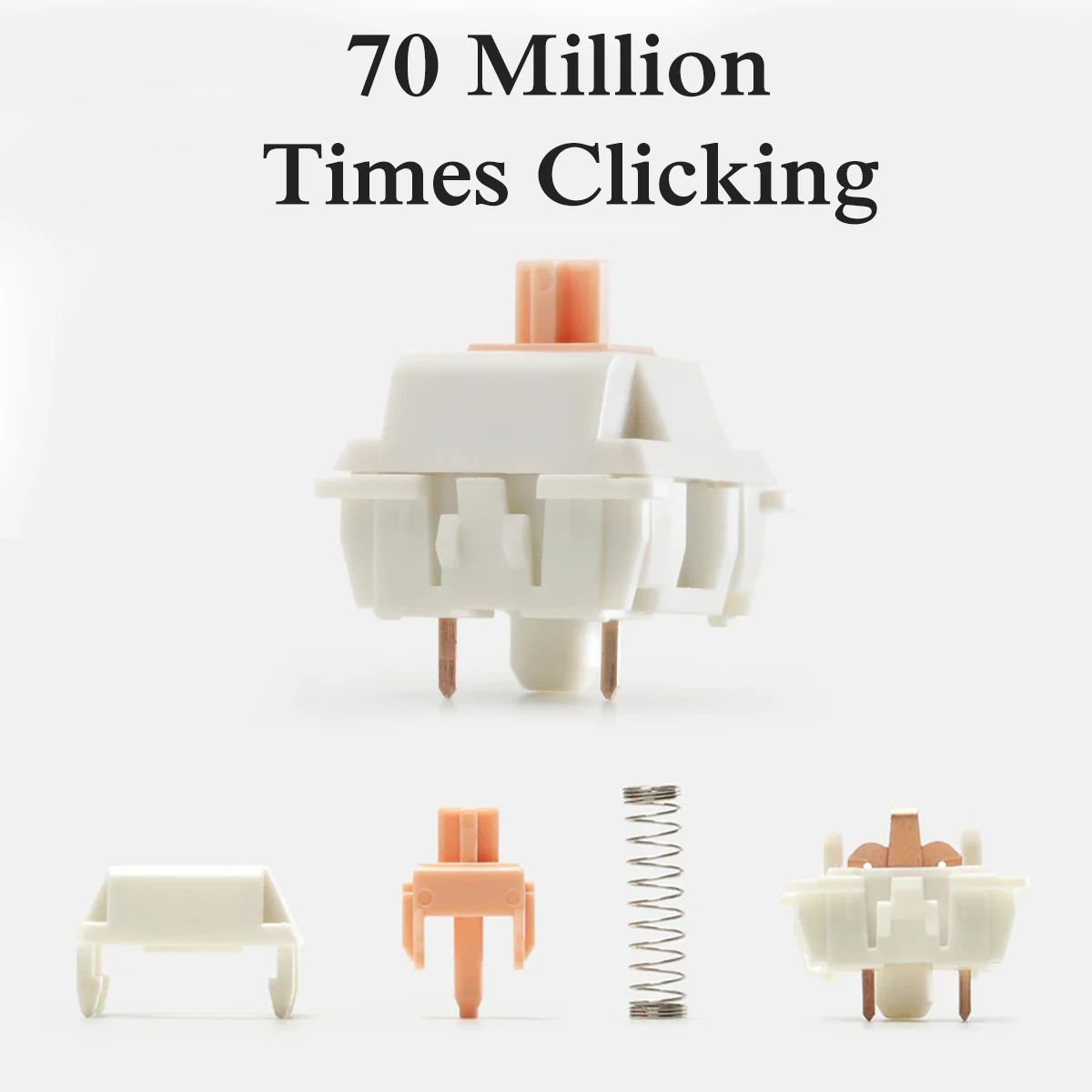 Interruptor de teclado táctil Holy Panda, 3 pines, 55g, 62g, 67g, eje POM, Teclado mecánico, interruptores personalizados, enchufe caliente DIY GK61 TM680 Anne 2 - imagen 5