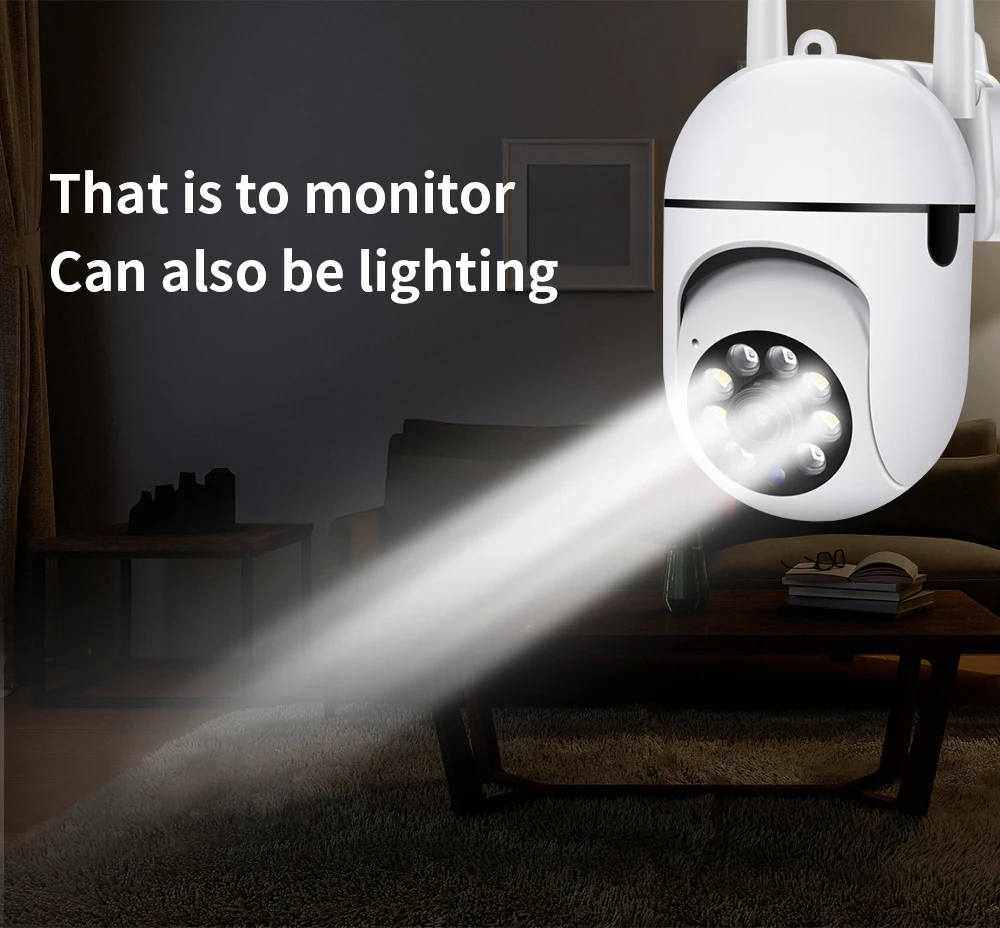 Cámara WiFi de 2MP, vigilancia de seguridad de 2,4G, PTZ, visión nocturna IR, detección de movimiento, cámara de seguridad para el hogar con 2 antenas para niños - imagen 4