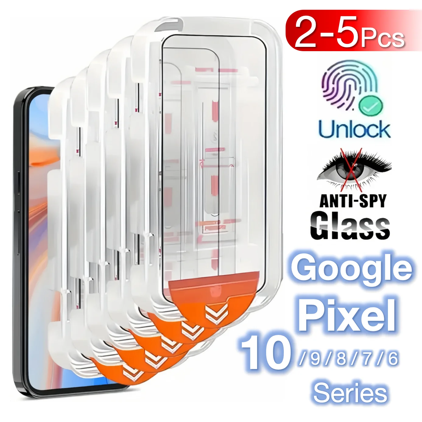 2-5 uds para Google Pixel 10 9 Pro XL 9A 8A 8 7 7a 6a 6 5G Protector de pantalla accesorios de vidrio templado sin burbujas de polvo Kit fácil - imagen 2