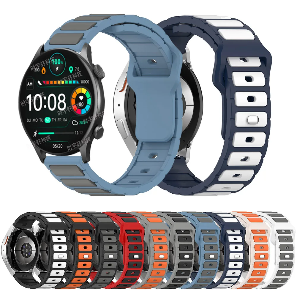 Para Haylou Solar Plus RT3/LS16 Smartwatch banda de silicona 20mm 22mm pulsera para Haylou RS5/RS3 LS04/RT2/GST/RS4 Plus Correa deportiva