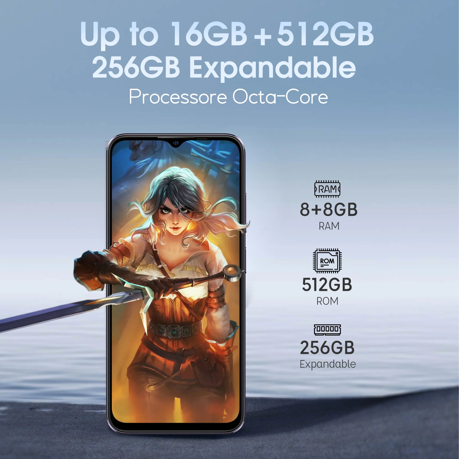 Ulefone Note 16 Pro Smartphone Hasta 16GB RAM 512GB ROM Android 13 Versión Global 50MP 6.52 pulgadas 4400mAh GPS 4G Cellula - imagen 5