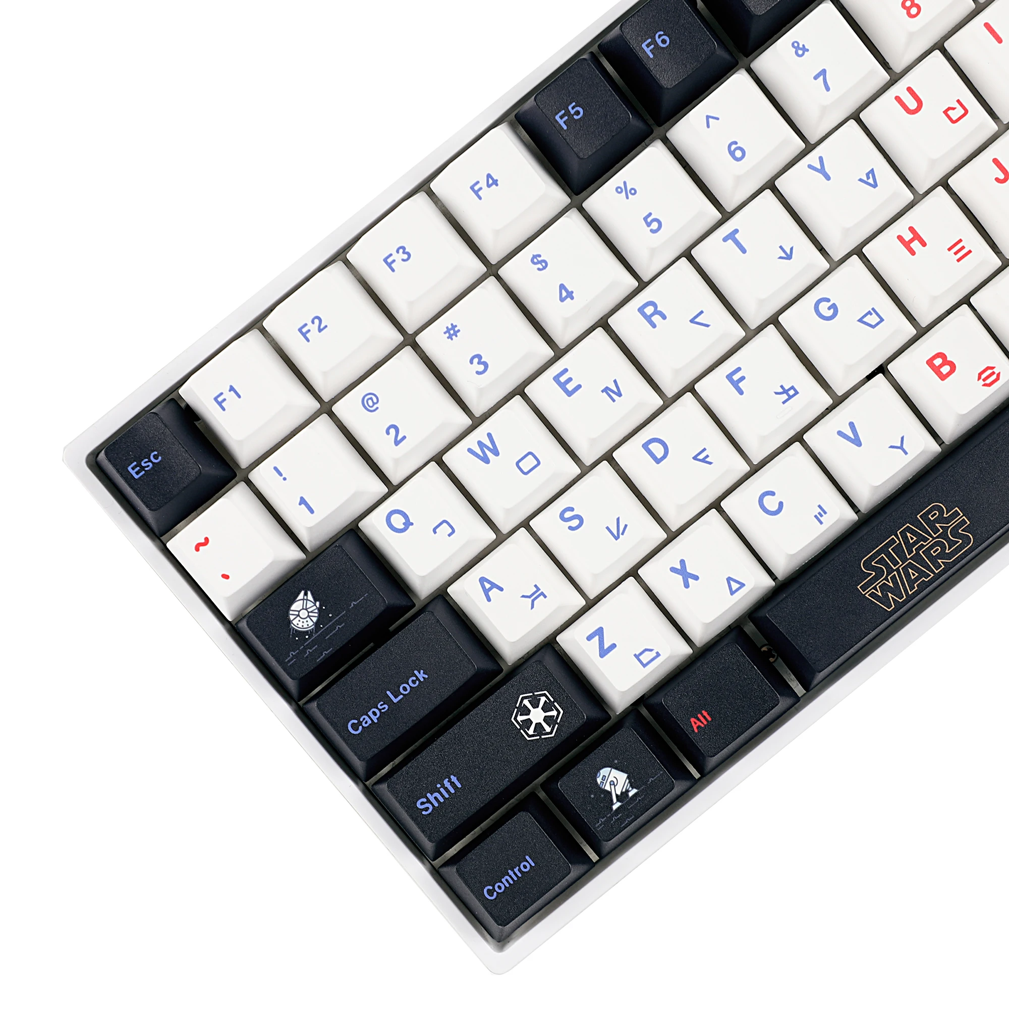 Planet Wars-teclas de 136 teclas con perfil de cereza, subteclas de tinte de cinco lados, teclas PBT para teclado TKL 61 64 68 75 87 96 104 108 Keychron MX - imagen 2