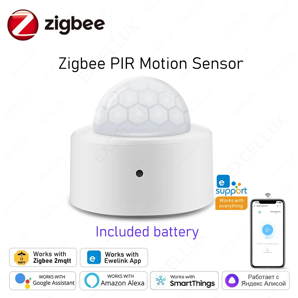 Sensor de movimiento PIR humano Zigbee, movimiento corporal EWelink, Sensor PIR inteligente, Detector infrarrojo, alarma de seguridad para el hogar, soporte ZBBridge Z2M - imagen 2