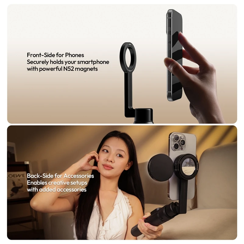 Ulanzi SK27 palo de Selfie portátil trípode versión magnética/versión de abrazadera de teléfono poste de 8 secciones seguimiento Vlog dinámico disparos Vlog - imagen 2