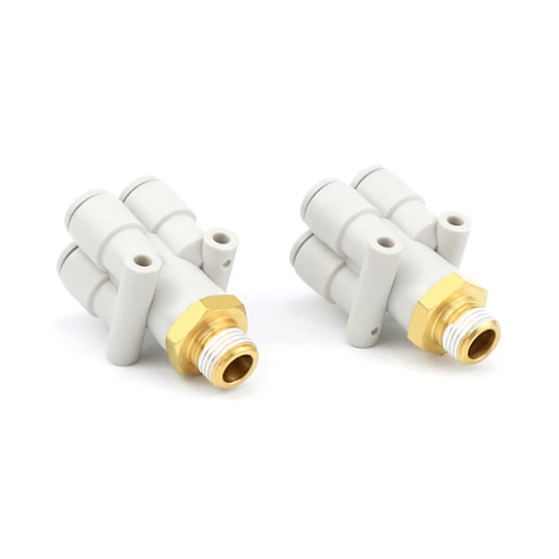 10PCS Y-Type External Thread Variable Diameter 1 In 4 Out 5-Way Equal-Diameter Trachea Quick Plug KQ2UD04/06-01/02AS - imagen 5