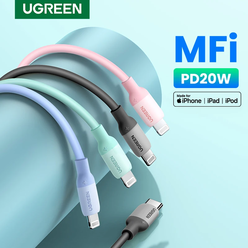 UGREEN Cable USB-C Silicona MFi a Lightning iPhone 14/13/12 Pro Max