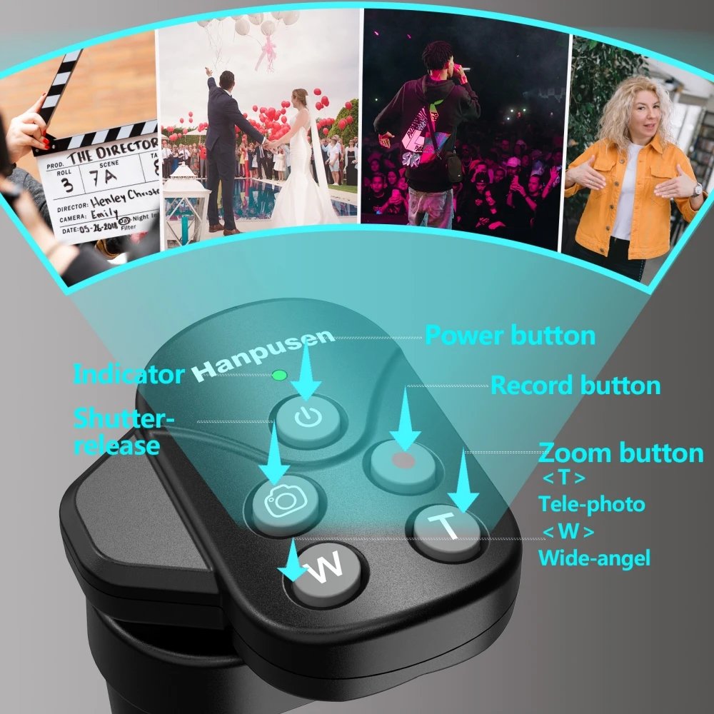 Control remoto de lanzamiento de videocámara para Canon hf G40, G50, G70, G60, XA50, XA55, XL1S, XL2, XHA1, XM1, Sony PXW-Z280, Z190, Z90, AX700 - imagen 3