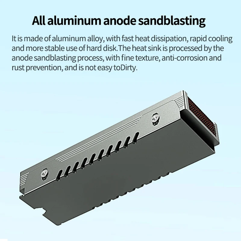 Radiador de cobre del disipador de calor SSD TEUCER M.2 NVME con almohadilla térmica de alto rendimiento - imagen 4