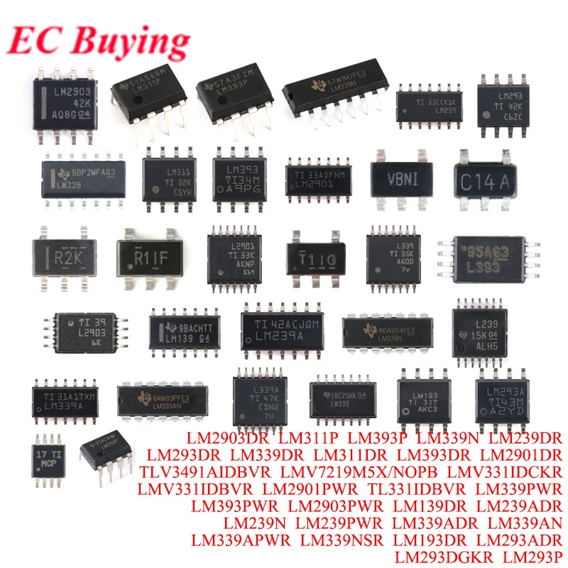 1-10 Uds LM2903DR LM311P LM393P LM339N LM239DR LM293DR LM339DR LM311DR LM393DR LM2901DR TLV3491AIDBVR LMV7219M5X/NOPB LMV331IDCKR
