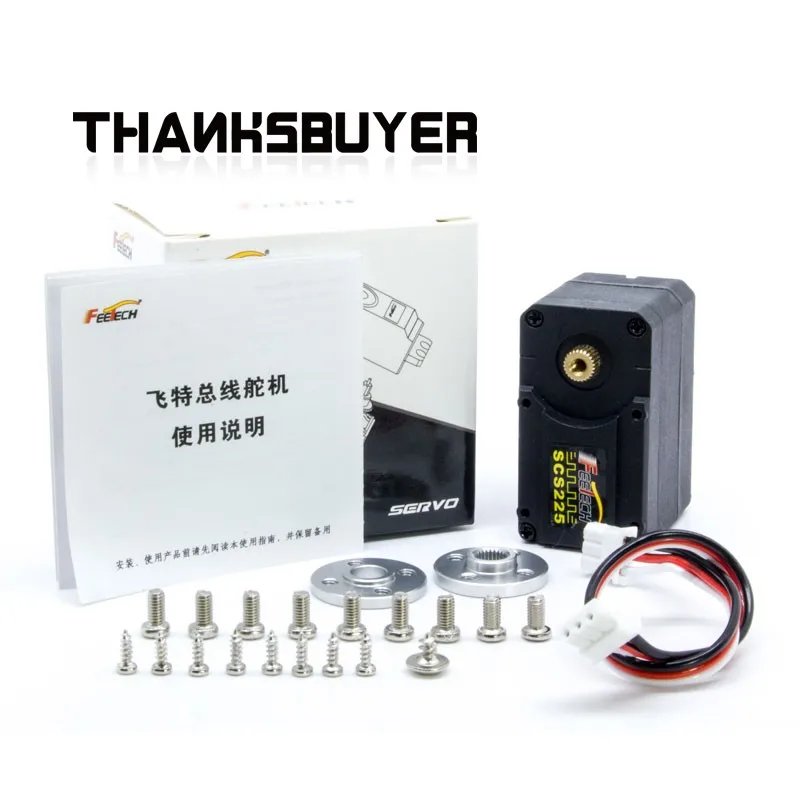 FEETECH SCS225 Servo Bus Serial Servo Eje Dual 19 KG Par TTL Nivel de Señal con Servo Horn