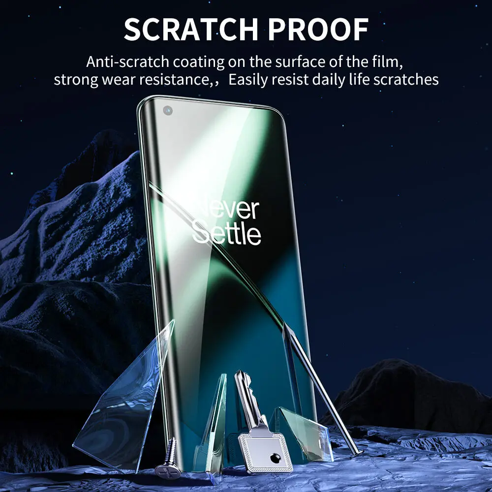 SmartDevil Protector de pantalla UV de pegamento completo para Oneplus 13 12 11 10 Pro película cuántica de cobertura completa para OnePlus Ace3 2 antihuellas - imagen 2