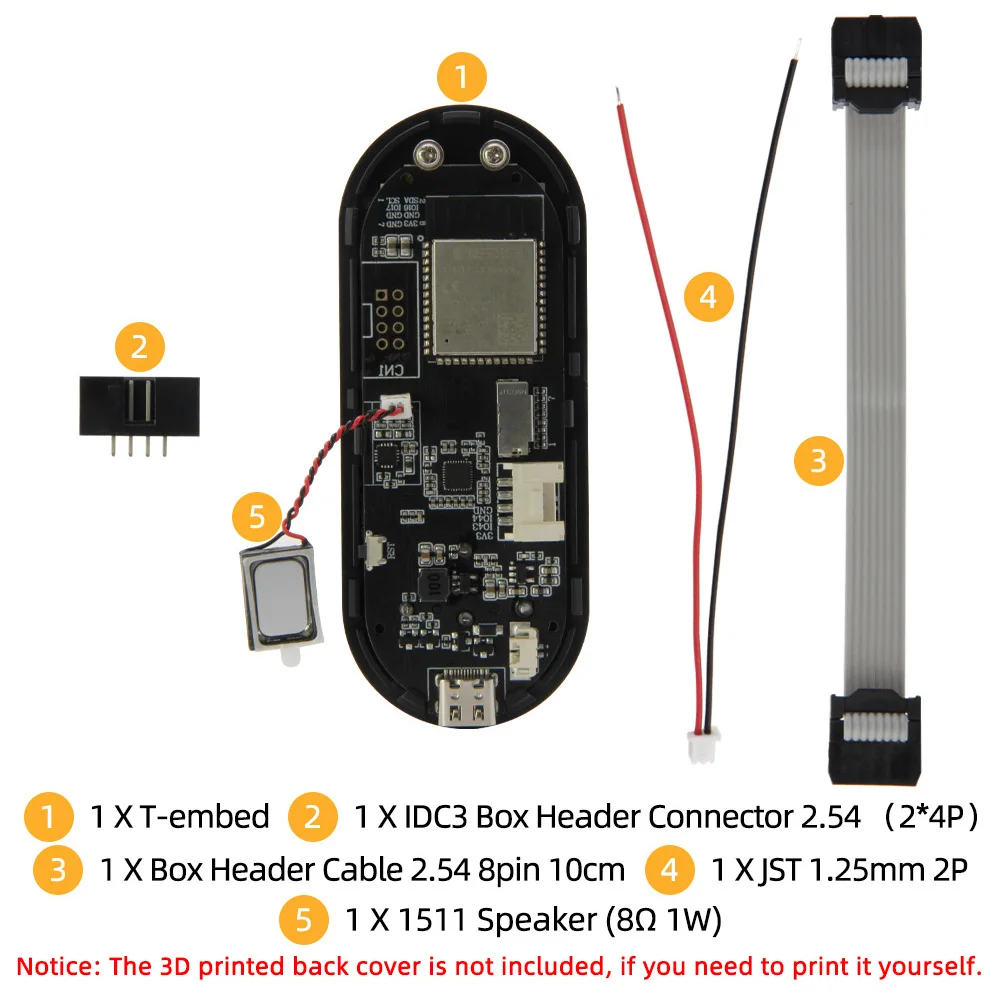 LILYGO® T-Embed ESP32-S3 Panel de Control personalizado de ESP32-S3, placa de desarrollo de pomo Macro Embedded con pantalla LCD de 1,9 pulgadas, Flash de 16MB - imagen 5