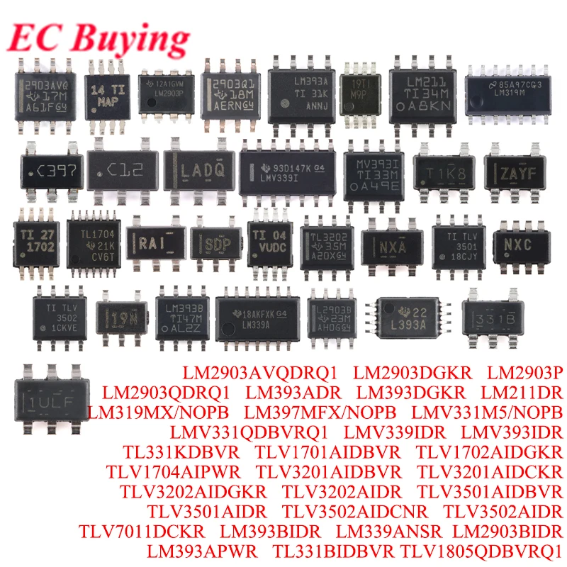1-10 Uds LM2903AVQDRQ1 LM2903DGKR LM2903P LM2903QDRQ1 LM393ADR LM393DGKR LM211DR LM319MX/NOPB LM397MFX/NOPB LMV331M5/NOPB Chip IC