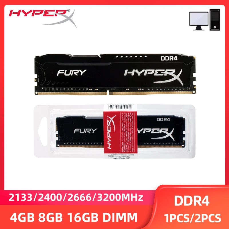 Hyperx Memoria RAM DDR4 16GB 8GB 3200MHz 4GB 2666MHz 2400MHz 2133MHz computadora de escritorio UDIMM chaleco de refrigeración memoria Ram