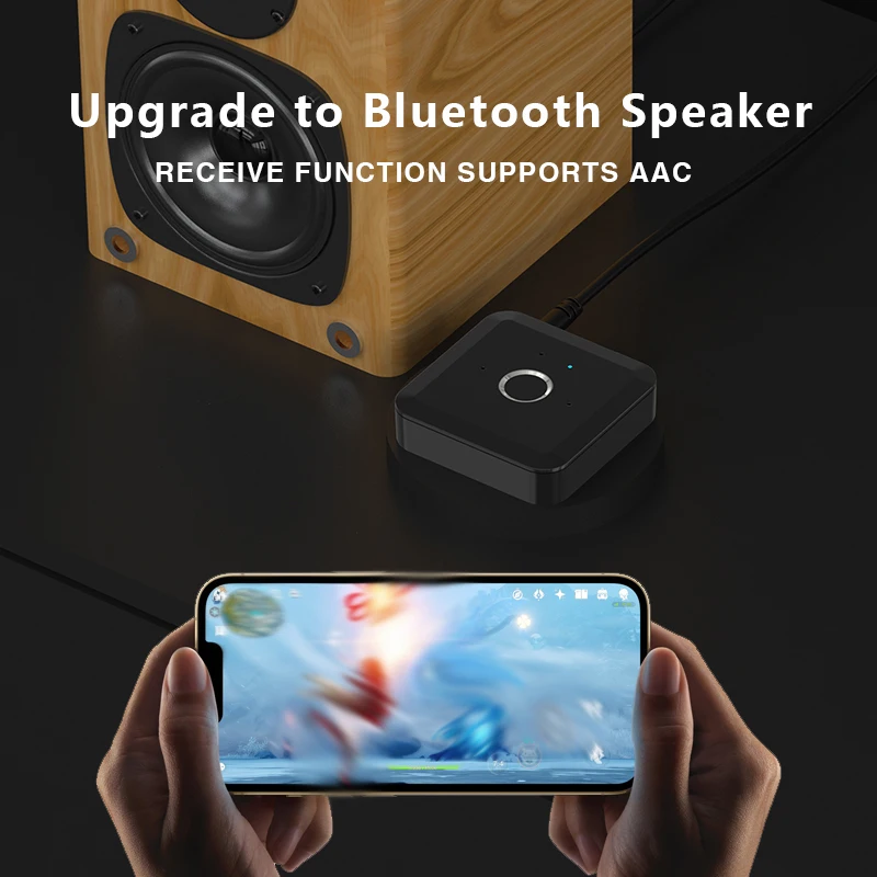 VAORLO 2 en 1 Bluetooth 5,2 transmisor receptor de Audio 24 bits 96Khz 3,5 MM AUX aptX adaptable LL HD adaptador inalámbrico para TV PC coche - imagen 3