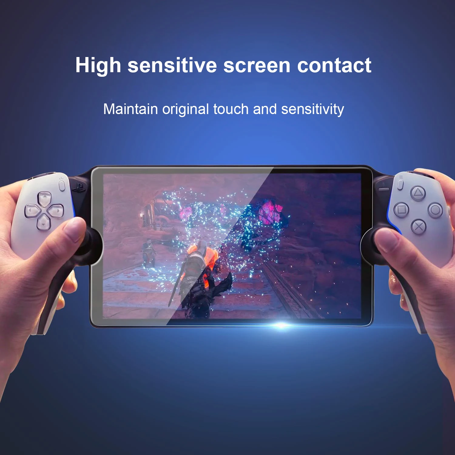 Paquete de 2 unidades de vidrio templado 9H para Portal PlayStation, Protector de pantalla de borde redondo con burbujas antihuellas, película de 0,3mm para Portal PS - imagen 5