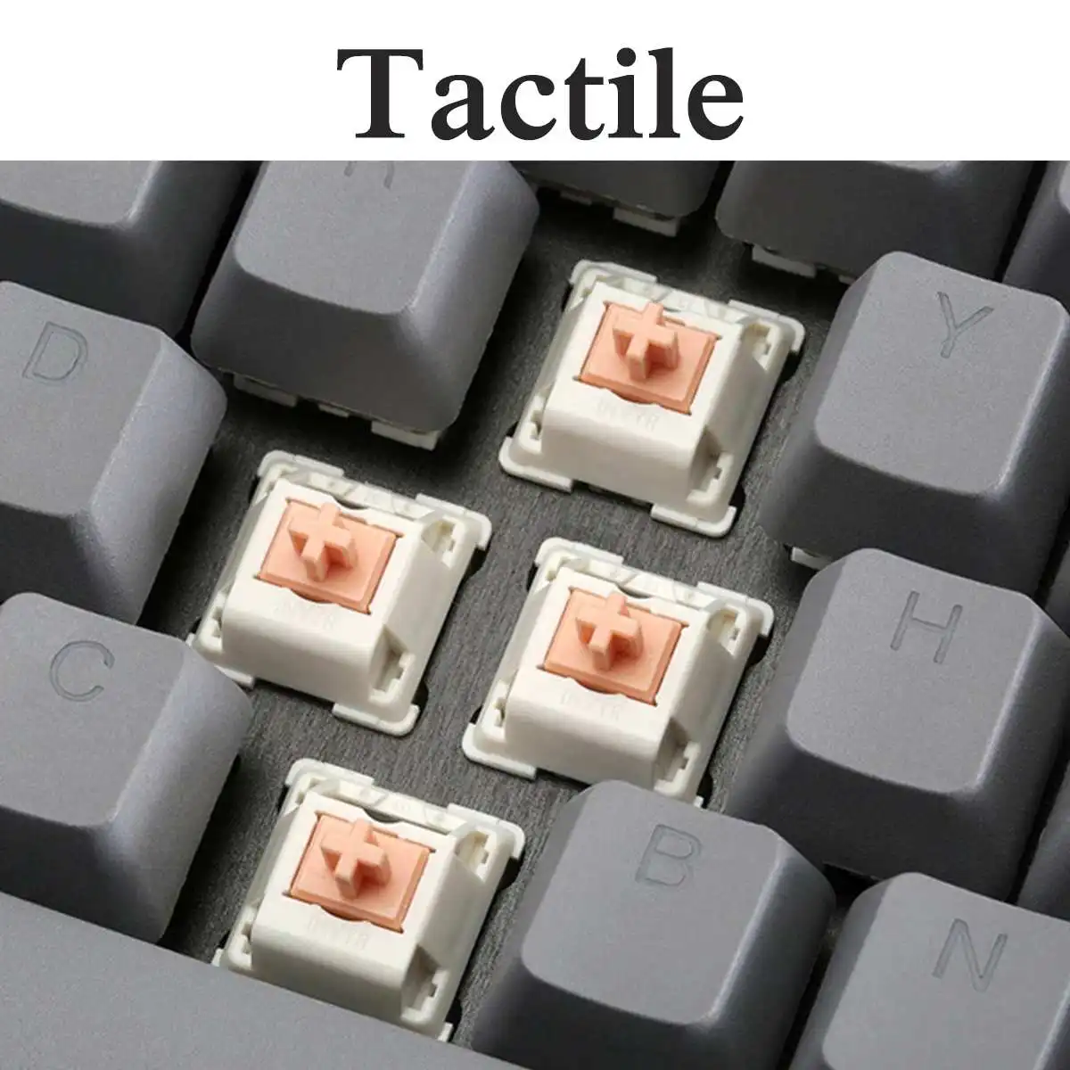 Interruptor de teclado táctil Holy Panda, 3 pines, 55g, 62g, 67g, eje POM, Teclado mecánico, interruptores personalizados, enchufe caliente DIY GK61 TM680 Anne 2 - imagen 5