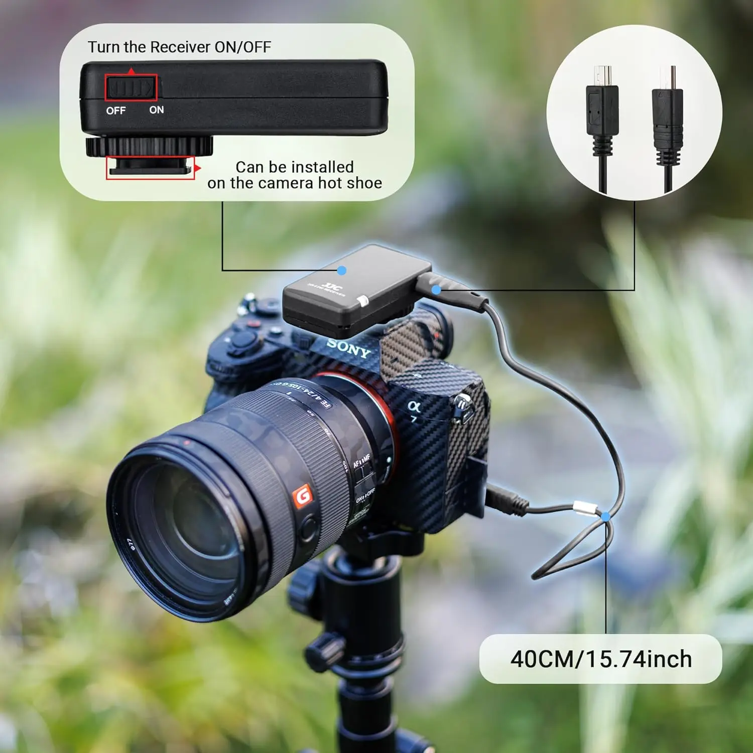 JJC-Control remoto inalámbrico para videocámara Sony HDR-CX405, reemplazo de FDR-AX33, CX440, CX455, CX675, CX900, RM-VPR1, AX43, AX53, AX100, AX700 - imagen 5