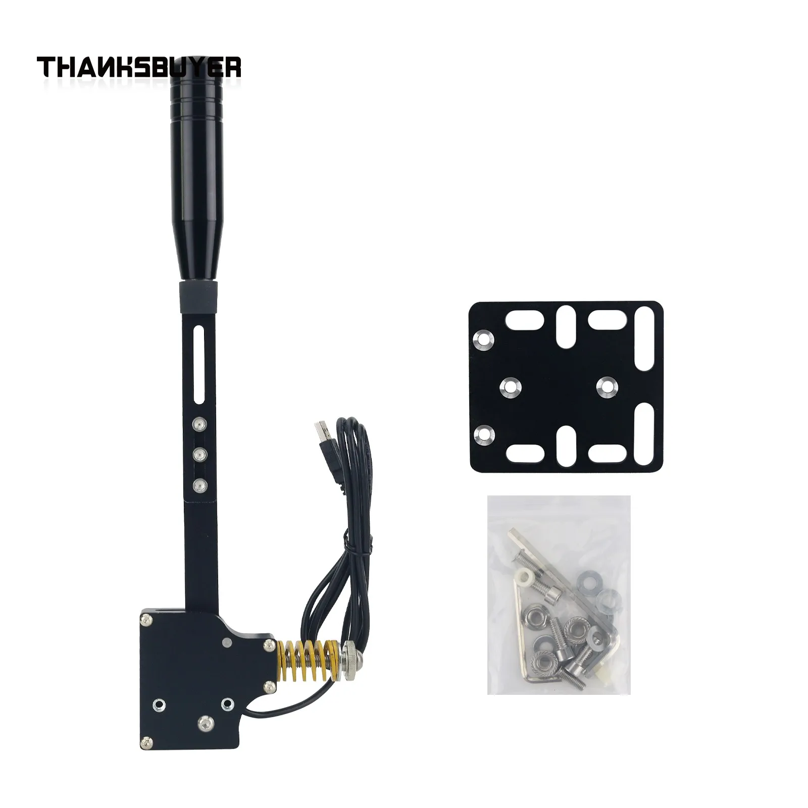 PC USB SIM Racing Game Freno de mano lineal (todo negro/azul/negro) para Logitech G27 G29 Thrustmaster Racing Wheels