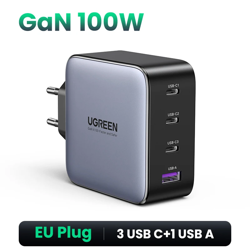 Black EU GaN 100W