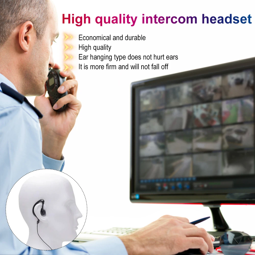 Baofeng-auriculares de tubo acústico de aire para walkie-talkie, cascos con puerto K, PTT, con micrófono, para piezas 888s Guard, 5 UV-5R - imagen 4