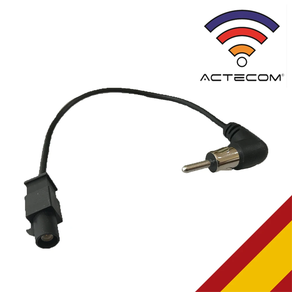 ACTECOM Cable Adaptador ISO Antena Dab Fakra Z a DIN Radio Angulo Vokswagen Audi Skoda - imagen 2