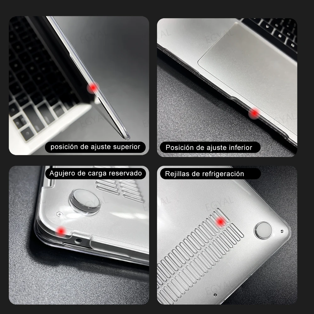 Funda de portátil 2025 para MacBook Air M4 Pro 13 M2 2022, funda M1 2020 2023 Pro 14 16 M3 2024, carcasa dura para Air 13,6 15,3, funda estampada - imagen 2