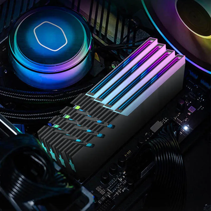 Jumpeak ordenador DDR4 DDR5 5V ARGB sincronización módulo de memoria radiador PC RGB colorido Ram enfriador disipador de calor refrigeración cuña armadura - imagen 2
