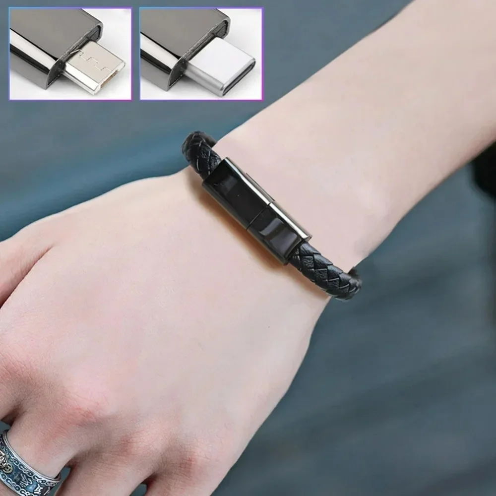 Cable de carga rápida PD 60W, Cable de datos de pulsera USB C a USB C para iPhone 14, Samsung, Xiaomi, Huawei tipo C, Cable de carga rápida para teléfono - imagen 3