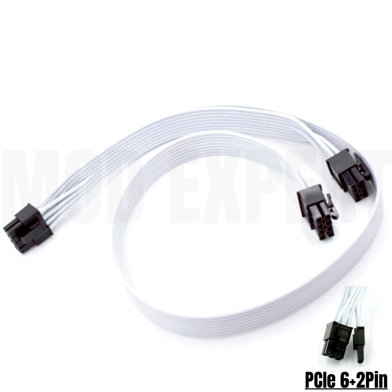 Cable de alimentación de tarjeta gráfica GPU PCIe Dual, 8 pines, 6 + 2 pines, para Seasonic FOCUS, GX-1000, GX-850, oro blanco, potencia Modular completa - imagen 5