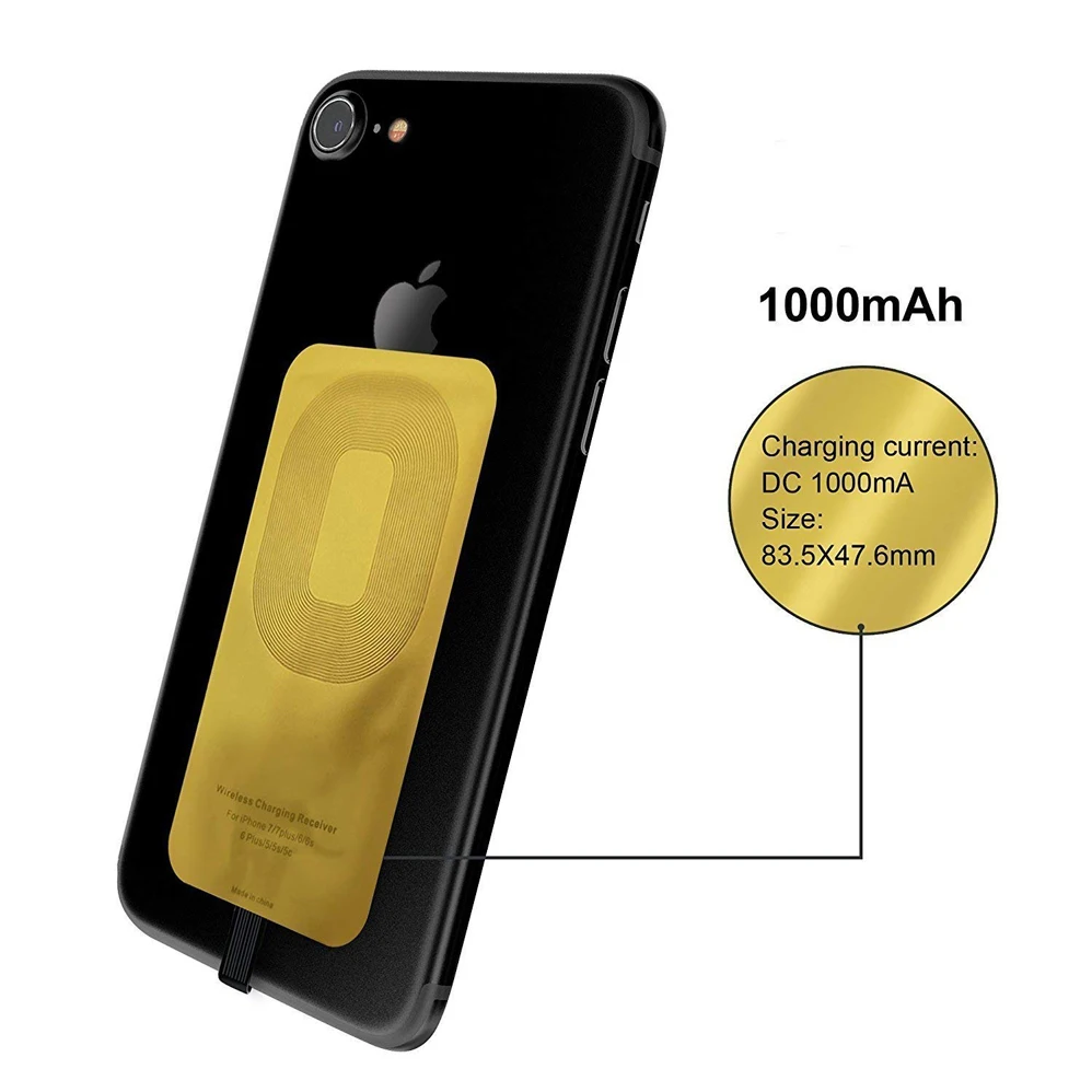 Receptor de carga inalámbrica Universal Micro USB tipo C para Samsung Redmi Note iPhone 5S 6 7 SE adaptador de cargador inalámbrico Android - imagen 5