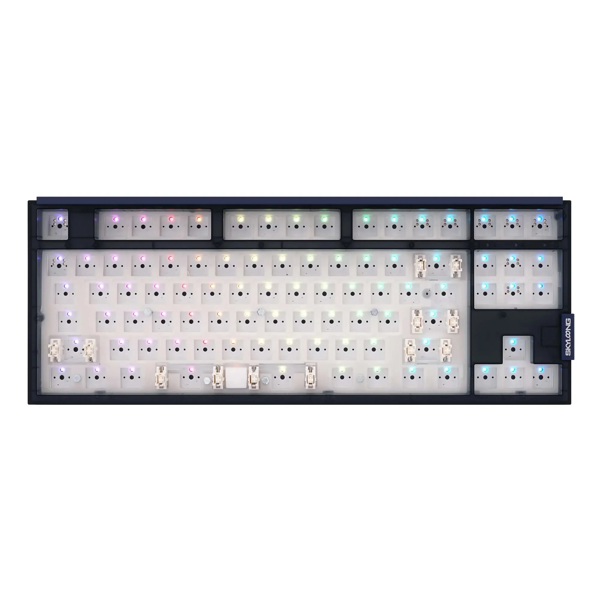 SKYLOONG GK87 Pro Kit de teclado de 3 modos Kit de teclado para juegos de baja latencia No con interruptores de pantalla Teclas Perillas Etiqueta engomada de acero - imagen 3