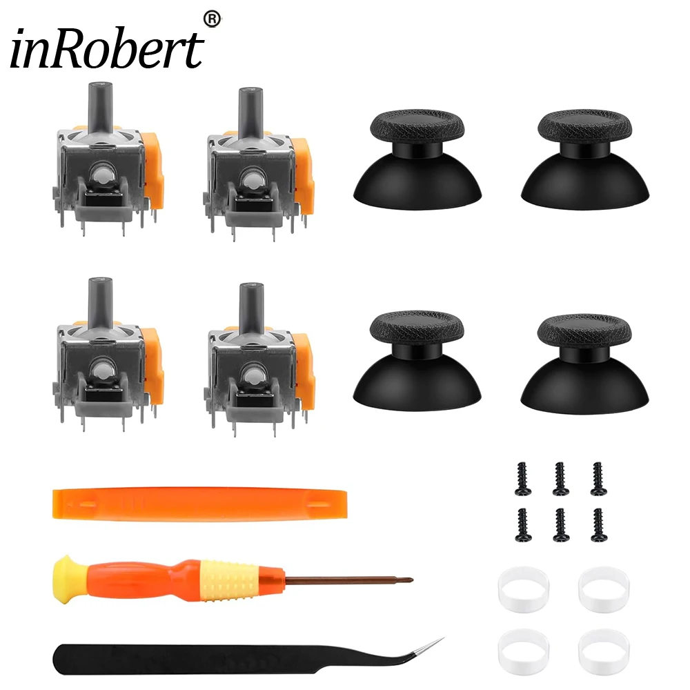 InRobert-mando de efecto Hall para PS5, módulo de Sensor de palo analógico 3D con tapa de Thumbsticks, última versión