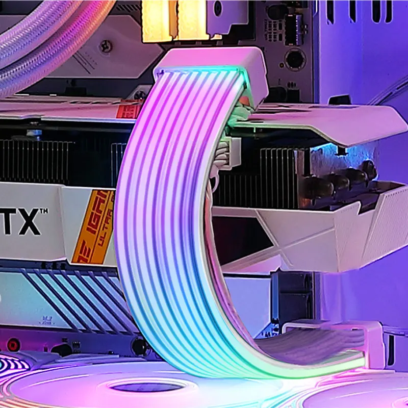 Placa de luz ARGB plegable UPSIREN, adecuada para tarjeta gráfica 24 pines/8 pines/2x8 pines/12VHPWR/tira de luz decorativa de placa base - imagen 5