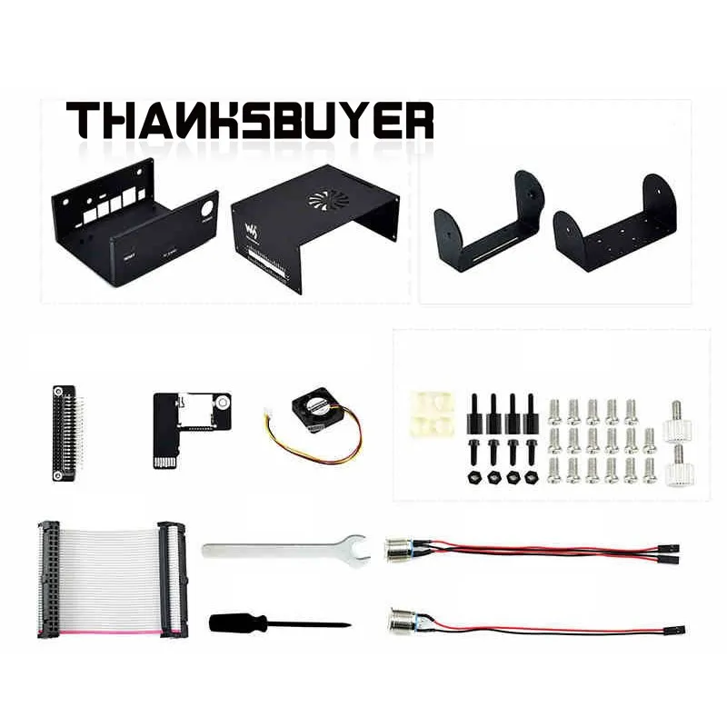 Caja de metal con soporte para cámara para Jetson Nano Developer Kit A02/B01 y Waveshare - imagen 2