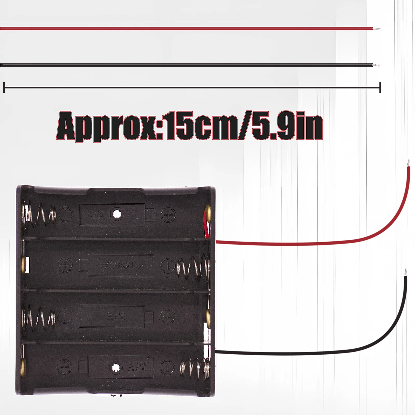 Soporte de batería 18650 con cable 1 ranura (3,7 V), 2 ranuras (7,4 V), 3 ranuras (11,1 V), 4 ranuras (14,8 V) - 2 de cada tipo, total de 8 piezas - imagen 3