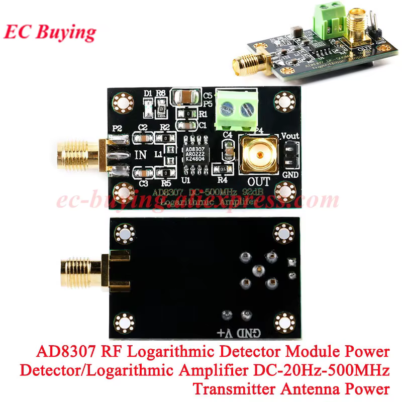 Amplificador RF AD8307 500 MHz – Módulo Alta Potencia 40 dB - imagen 3