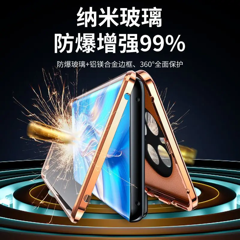 Funda protectora de doble cara para Realme GT5 Pro, protector de teléfono de cuero y vidrio templado completo para Realme GT5 Pro, 360 - imagen 2