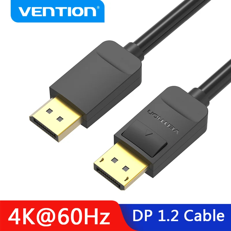 Vention-Cable Displayport DP a DP, adaptador de TV para ordenador, conector de puerto de pantalla para PC, Macbook, HDTV, proyector, 4K, 60Hz, 1m, 5m