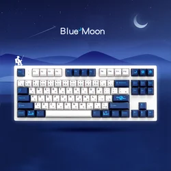 Teclas PBT Luna Azul para teclado mecánico, perfil Cherry y compatibles con MX