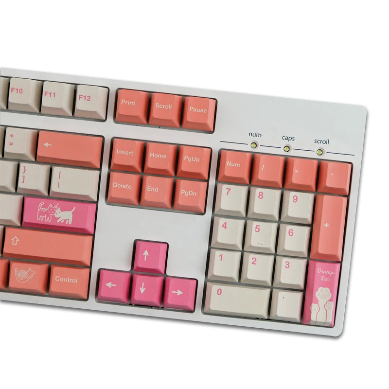 Teclas GMK Orange Boi de 142 teclas, perfil de cereza, teclado mecánico de sublimación de tinte PBT para interruptor MX con cambio 1.75U 2U - imagen 3