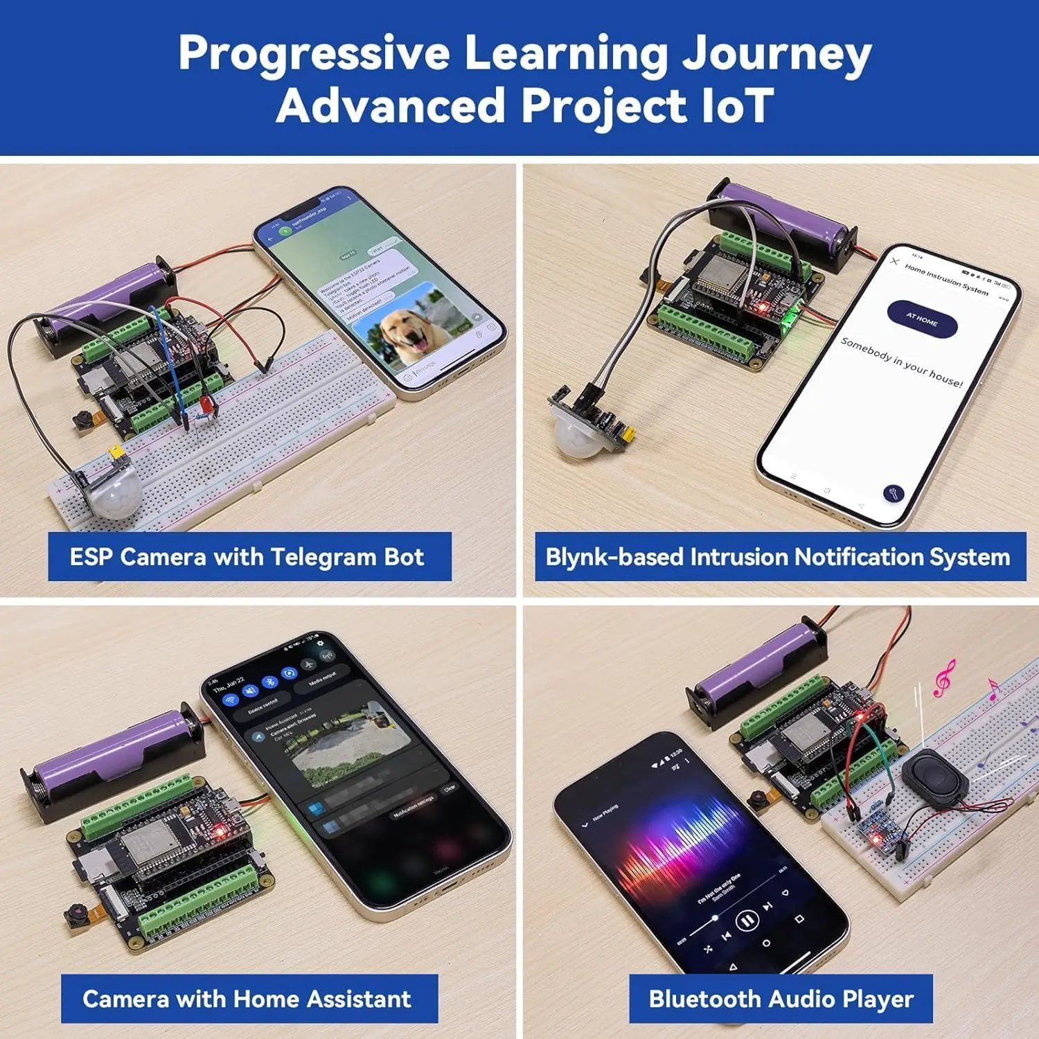 SunFounder ESP32 Ultimate Starter Kit (compatible con Arduino), Python C Scratch, cursos de vídeo, IoT para ingenieros principiantes - imagen 3