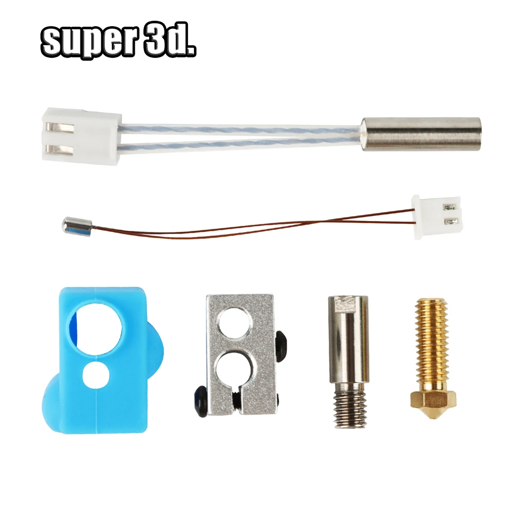 Kit Hotend para impresora 3D, termistor de tubo de calefacción de 24V y 64W, boquilla de 0,4mm y 1,75mm para cabezal de impresión Artillery Sidewinder X1 X2