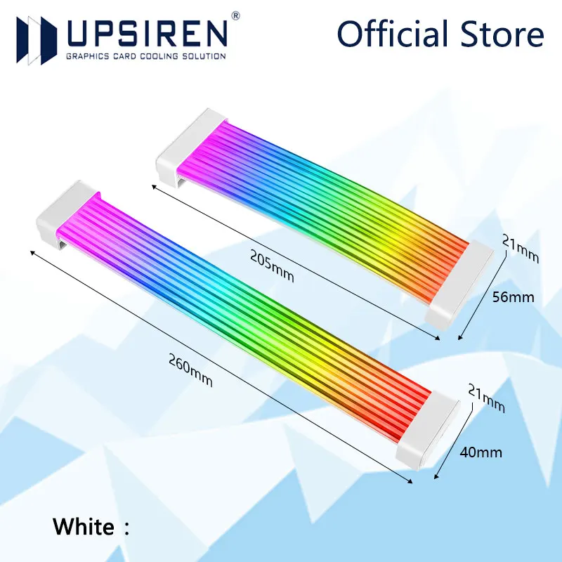 Placa de luz ARGB plegable UPSIREN, adecuada para tarjeta gráfica 24 pines/8 pines/2x8 pines/12VHPWR/tira de luz decorativa de placa base - imagen 2